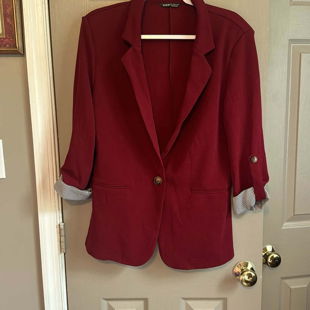 SHEIN - soft casual suit jacket - quarter sleeve- size large